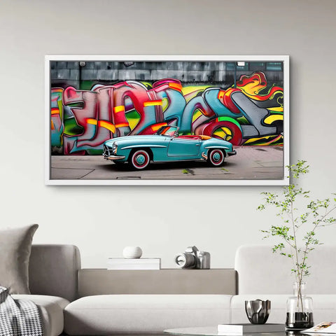 Wandbild Graffiti Dreamcars Mercedes 190 von ArtMind