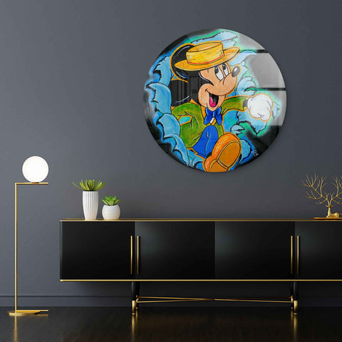 Mural with Mickey on switch plate by ArtMind