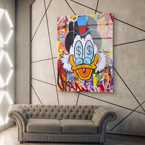 Wandbild Dagobert Duck - Money Mindset by ARTMIND