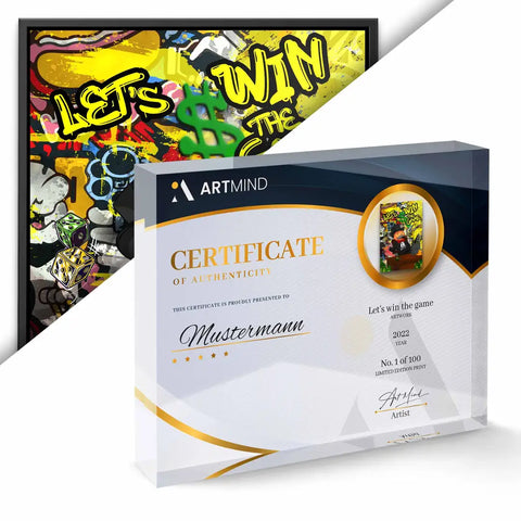 Let's win the game - Œuvre d'art en édition limitée avec certificat d'authenticité d'ArtMind