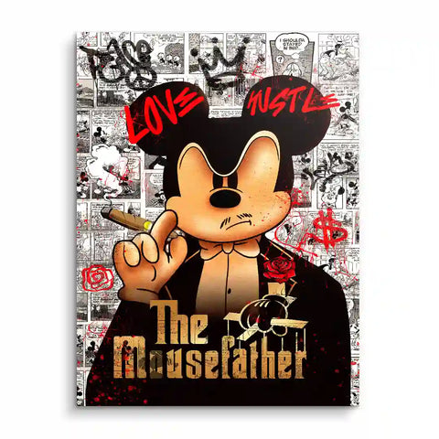 Wandbild - Mouse Father mit Micky von ARTMIND