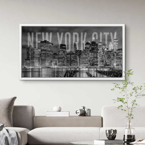 Mural with the NYC skyline by ArtMind