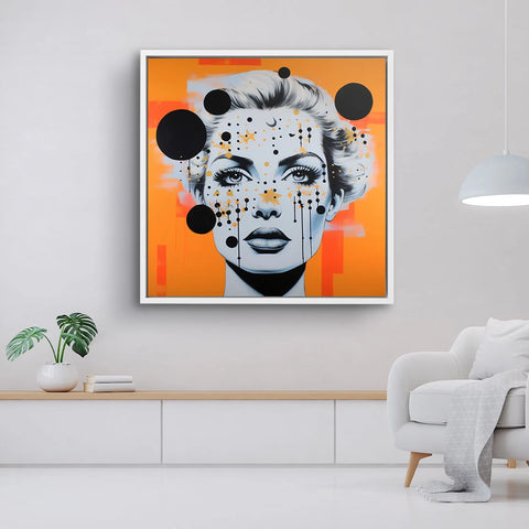 Wall mural - Orange points