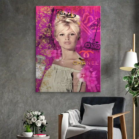 Tableau mural - Brigitte Pink