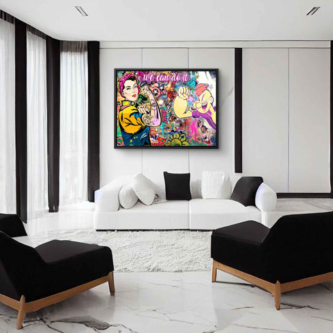 Wandbild Rosie und Popeye im Pop Art Styl von ArtMind