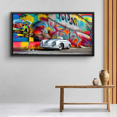 Wall mural Graffiti Dreamcars Porsche 356 Cabrio by ArtMind