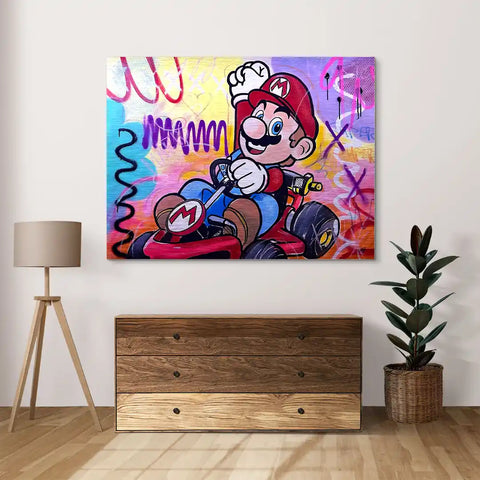 Mural - Super Mario in his fastest lap