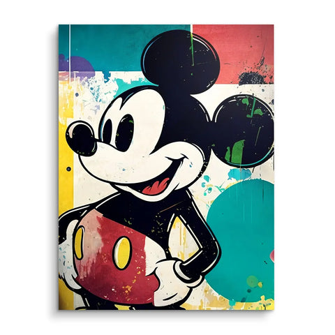 Wandbild Retro Micky im Pop Art Styl by ARTMIND