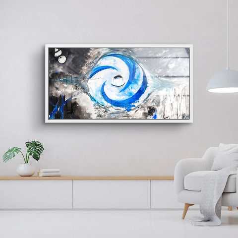 Wandbild - Blaues Auge - Abstraktes Kunstwerk by ArtMind