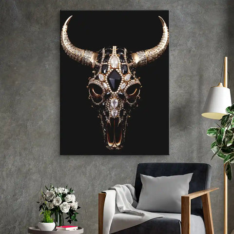 Wandbild - Diamond Skull - one