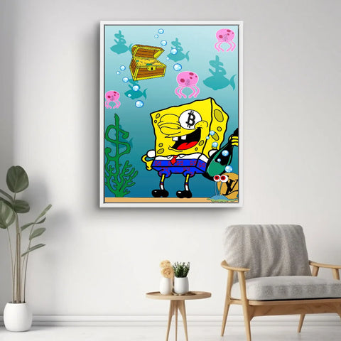 Wandbild- Spongebob