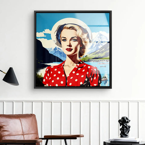 Wandbild - Swiss mountain girl - ArtMInd