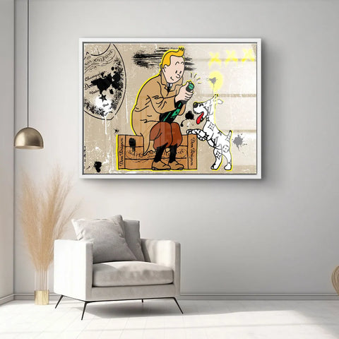 Tableau mural - Tintin et Milou