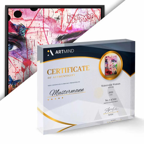 Watercolor Woman - Edition œuvre d'art avec certificat d'authenticité d'ArtMind