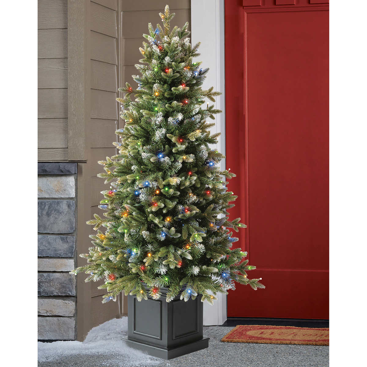 Aspen - Arbre de Noël artificiel en pot de 1,3 m pré-éclairé, micro DE – CHAP Aubaines