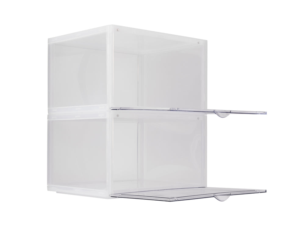 
                  
                    Load image into Gallery viewer, Side Door Sneaker Display Boxes | Clear 2 Pack
                  
                