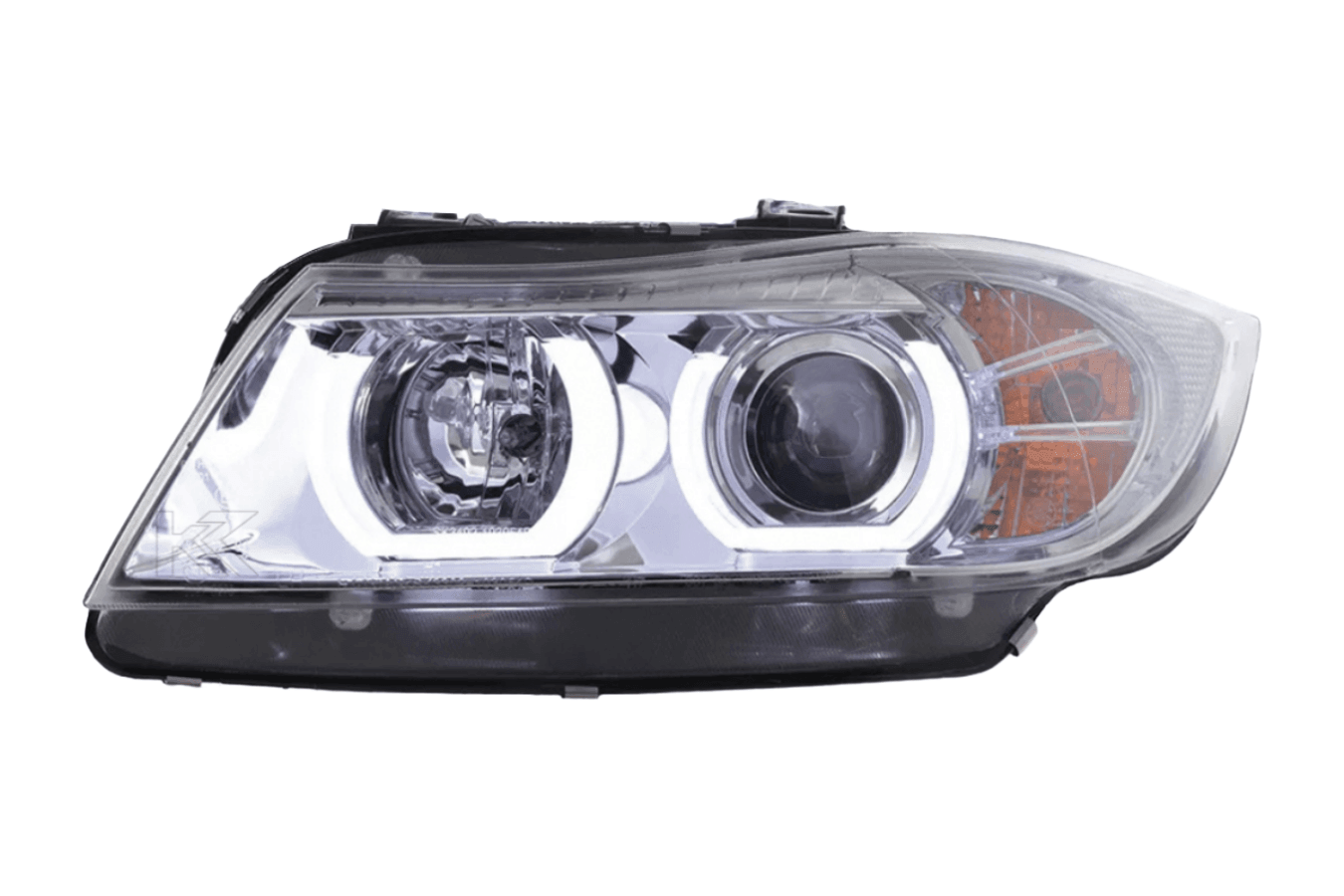 Faros Angel eyes para frentes de BMW E46 sedan fase 2 cromo