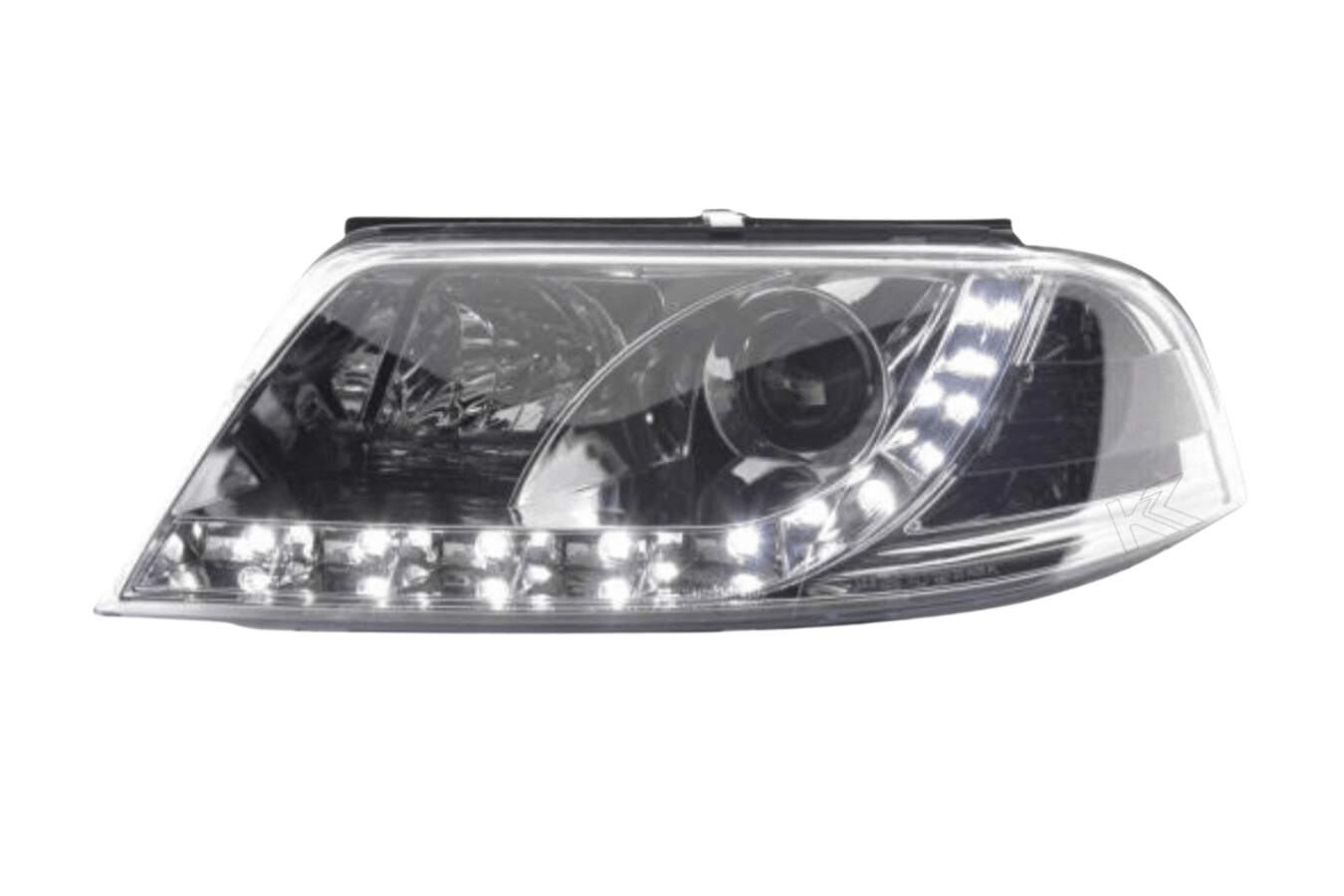 Headlights for VW Passat B5 3B 1996 1997 1998 1999 2000 VR-1617 Angel Eyes  Black