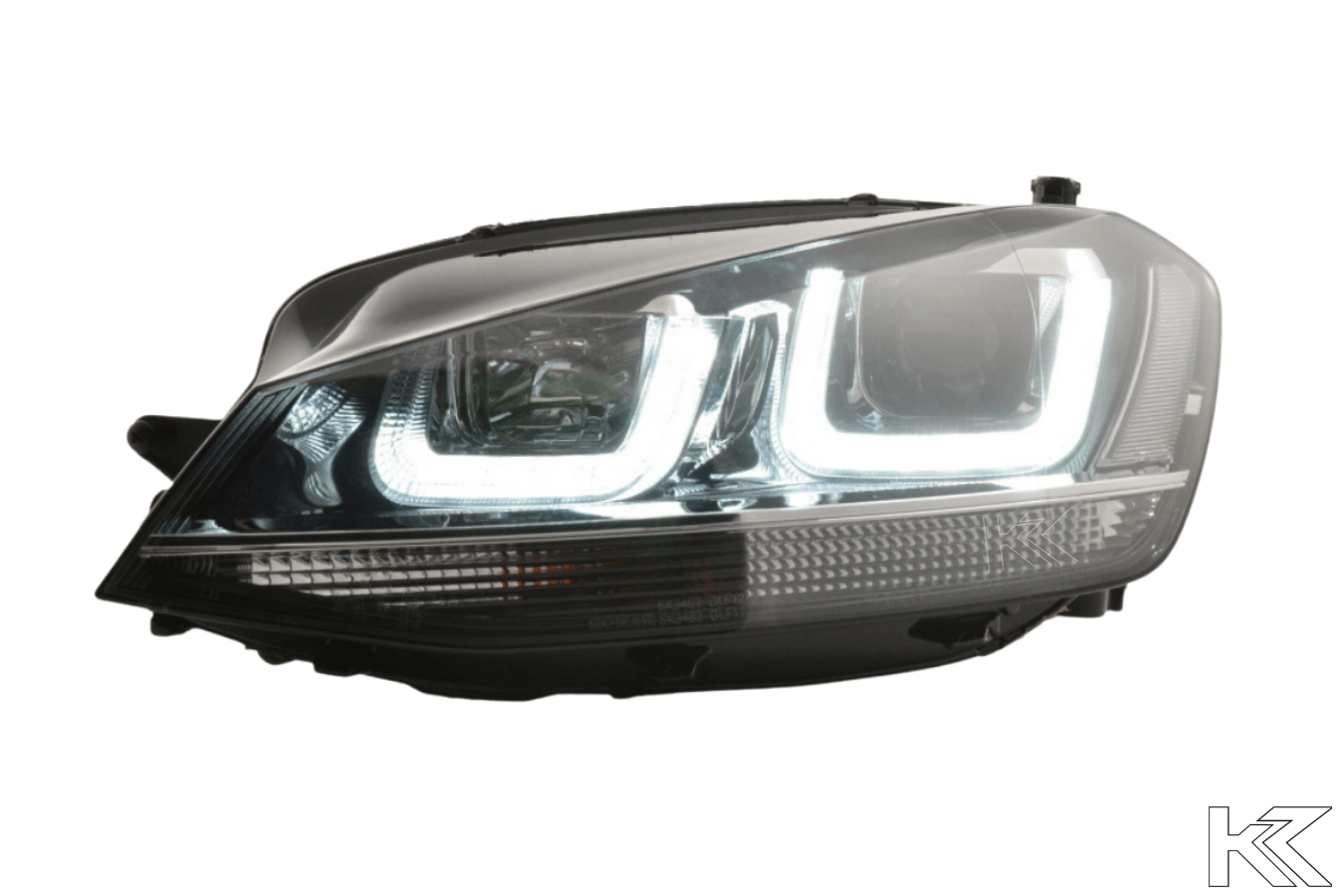 LED fog lights black smoke pair suitable for VW Golf 7 GTI 5G1 13-20