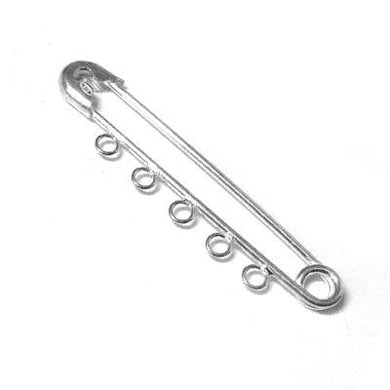 BeadsBalzar Beads & Crafts (GP3247) Silver 925 Safety Pin  (1 PC)