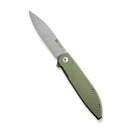 SENCUT Bocll II Flipper Knife OD Green G10 Handle (2.96" Gray Stonewashed D2 Blade) S22019-4 - SENCUT