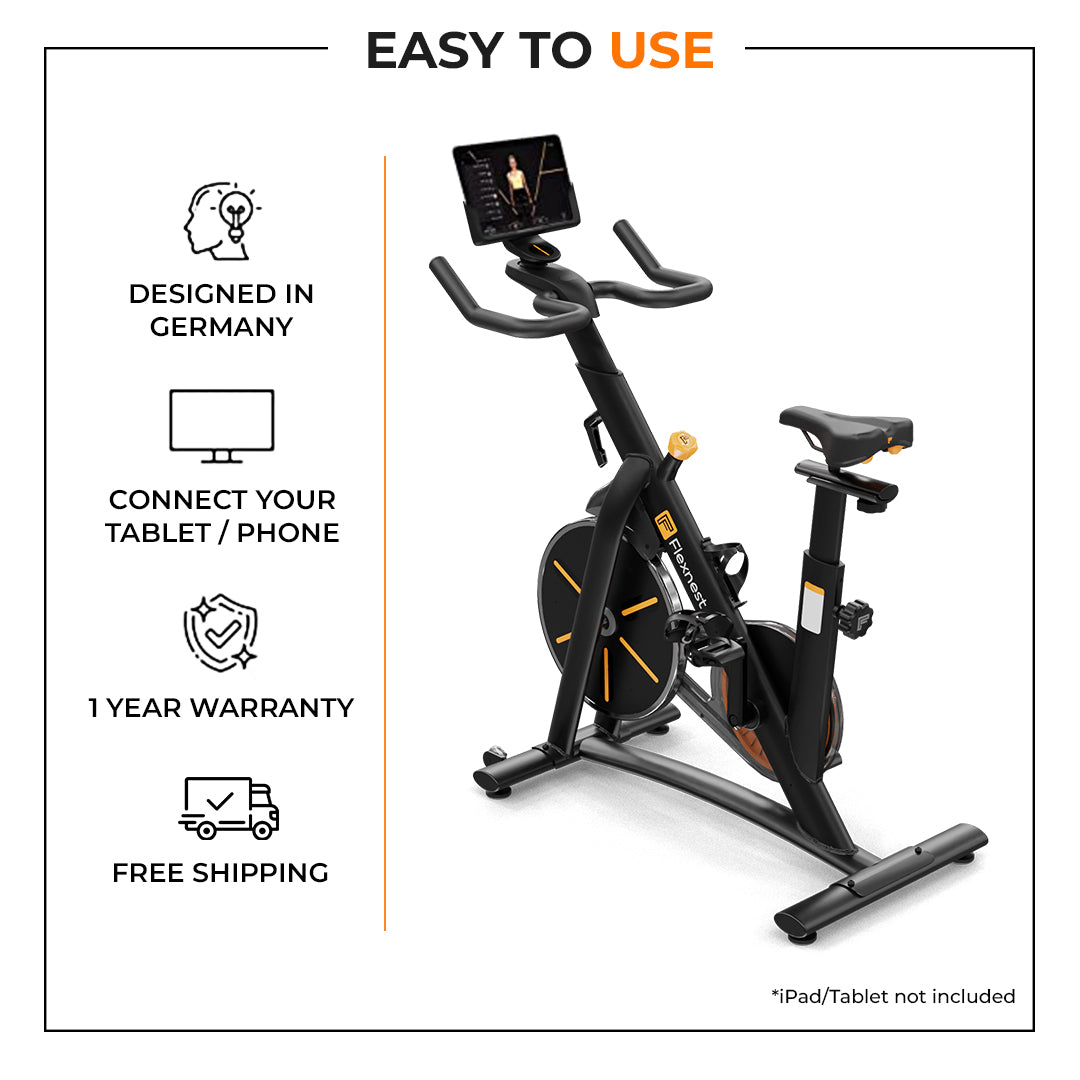 spin bike with tablet