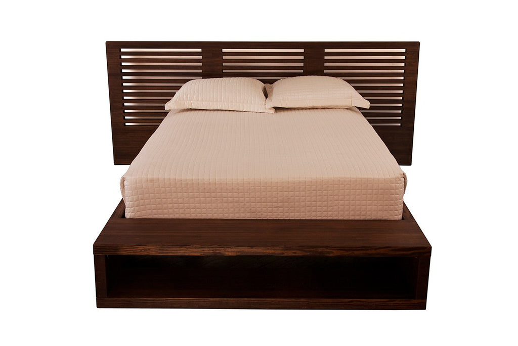 reclaimed wood bed modern