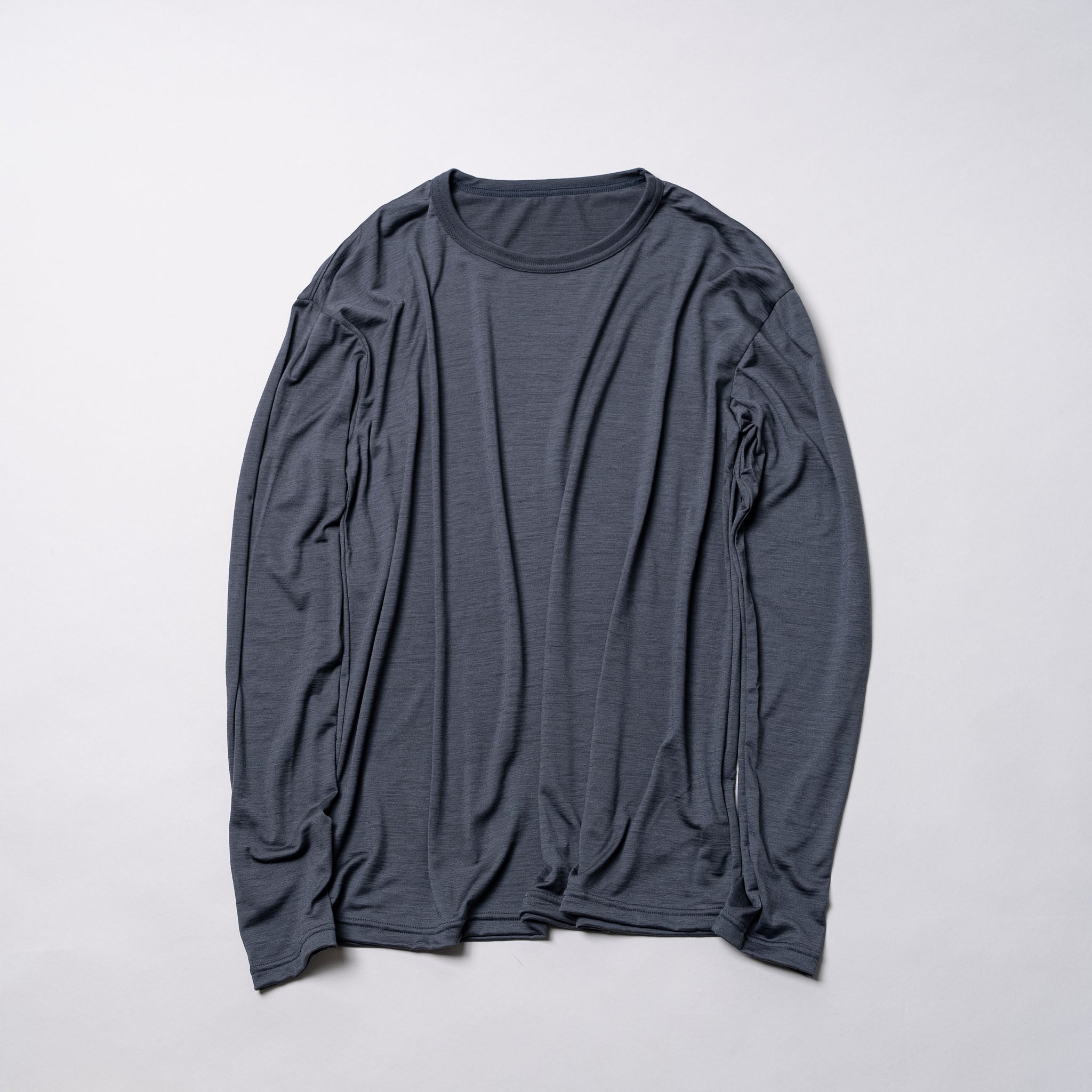 SMOOTH WOOL T-SHIRT LONG SLEEVE(UNISEX) – HERENESS.jp