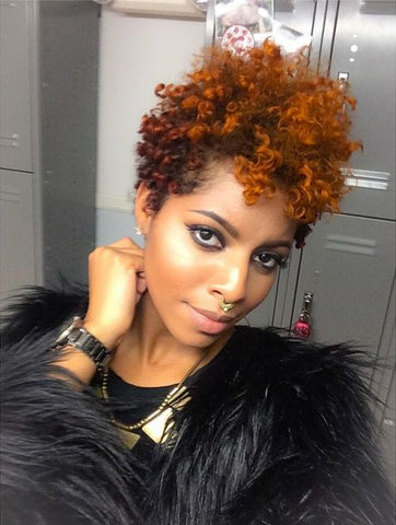 orange hair on black women