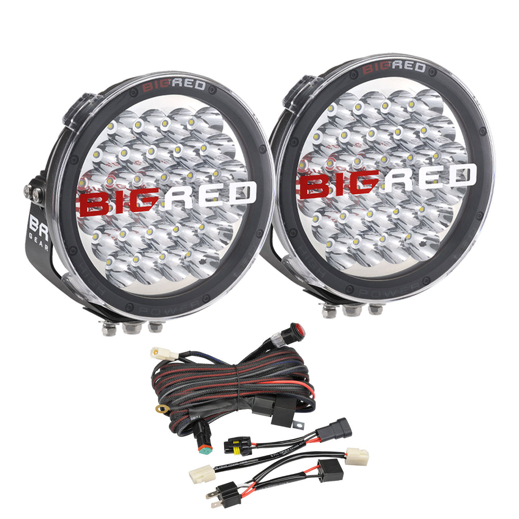 big red led spotlights