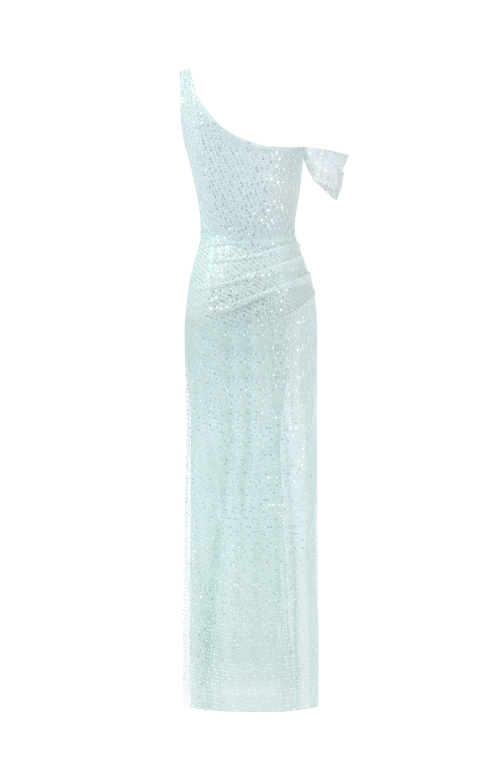 Mint Green Romantic off-the-shoulder sparkling long dress ➤➤ Milla Dresses  - USA, Worldwide delivery