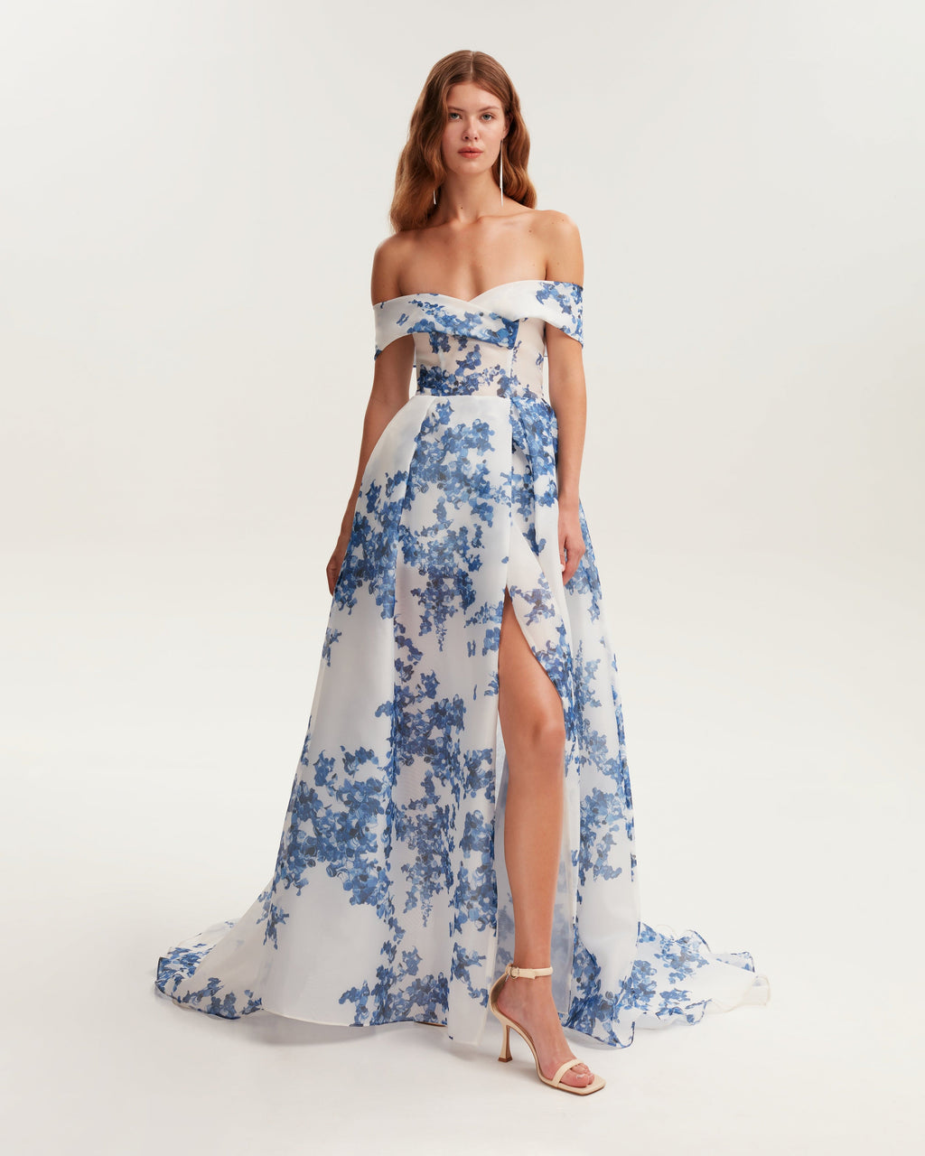 Blue Hydrangea tender tie-strap maxi dress ➤➤ Milla Dresses - USA, Worldwide  delivery