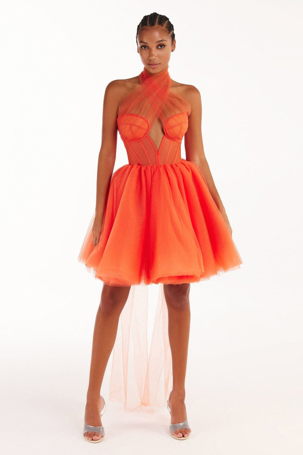 Coral tender midi tulle dress ➤➤ Milla Dresses - USA, Worldwide delivery
