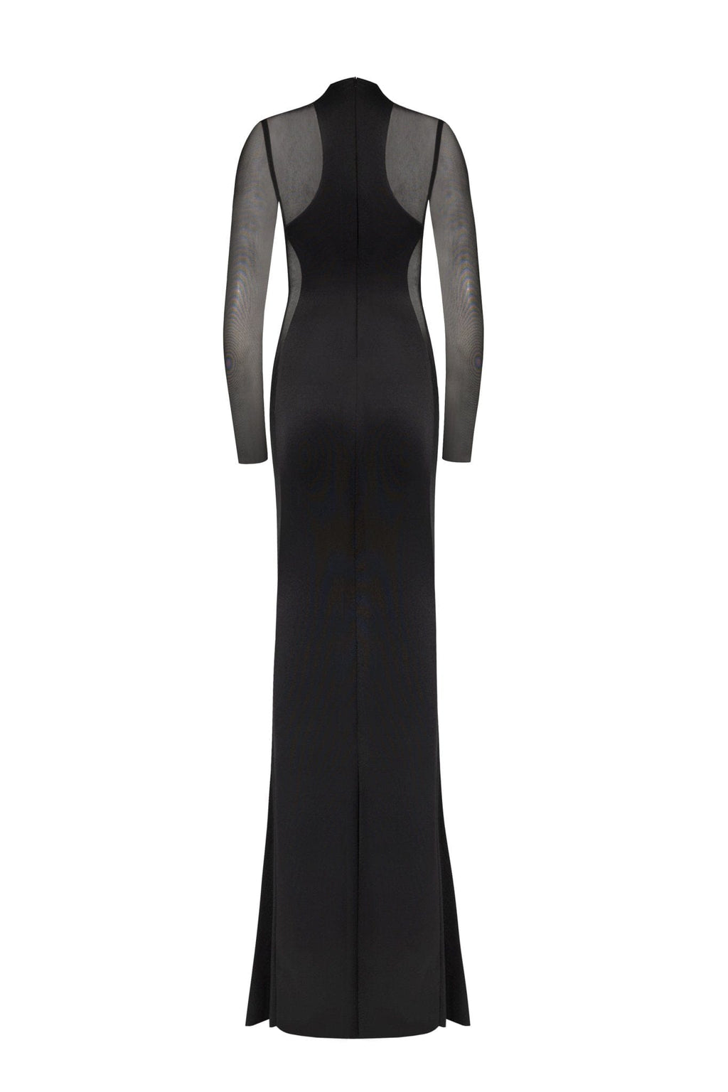 Elegant Moments EM-80042 Lycra one-shoulder mini dress with lace inserts  Black / M