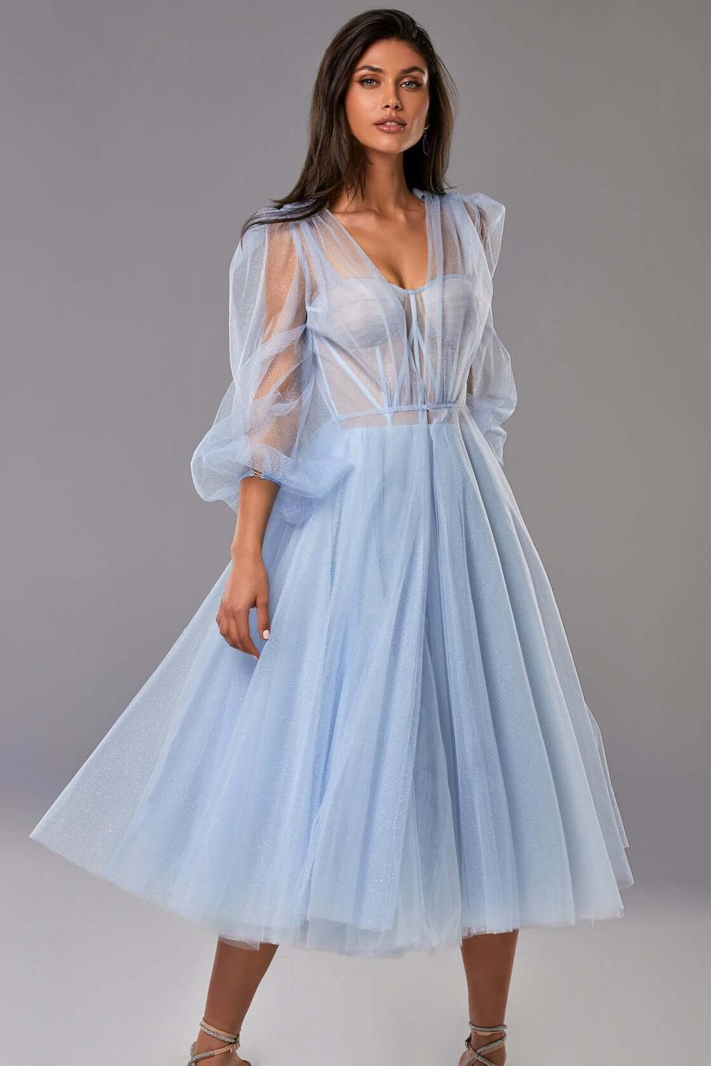 Combination sparkly tulle dress  Tulle dress, Sheer overlay dress, Puffy  tulle skirt