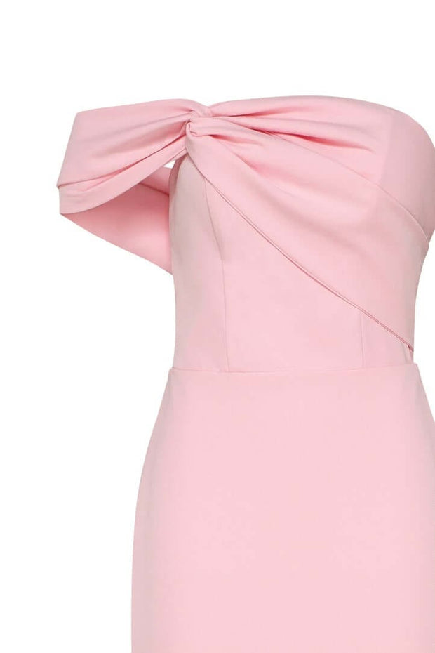 Pink Classy midi dress with open neckline Milla Dresses - USA ...