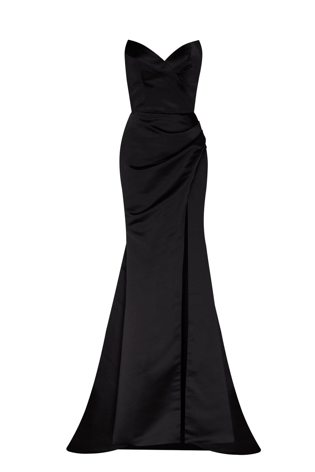 Black Elegant strapless trumpet evening gown ➤➤ Milla Dresses