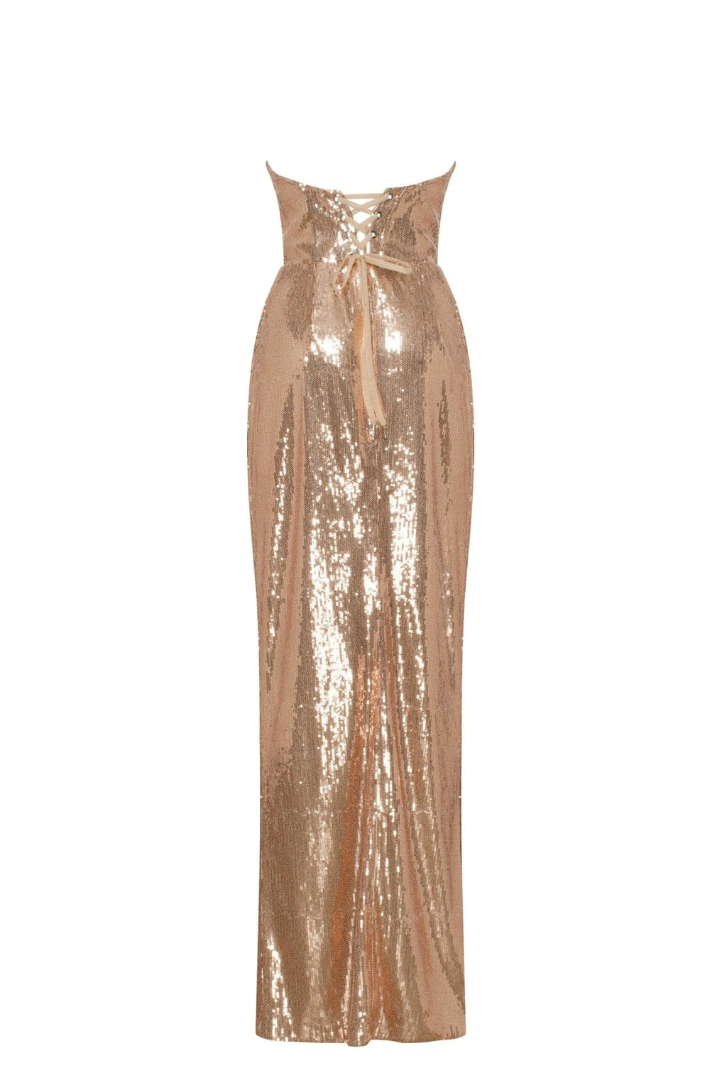 Extravaganza fully sequined gold maxi dress, Smoky Quartz ➤➤ Milla Dresses  - USA, Worldwide delivery