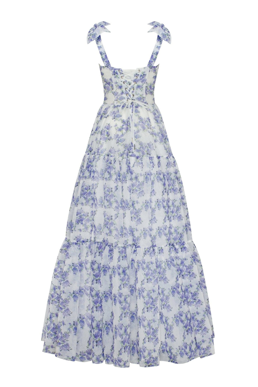 Hydrangea Tender floral maxi tie-strap dress ➤➤ Milla Dresses