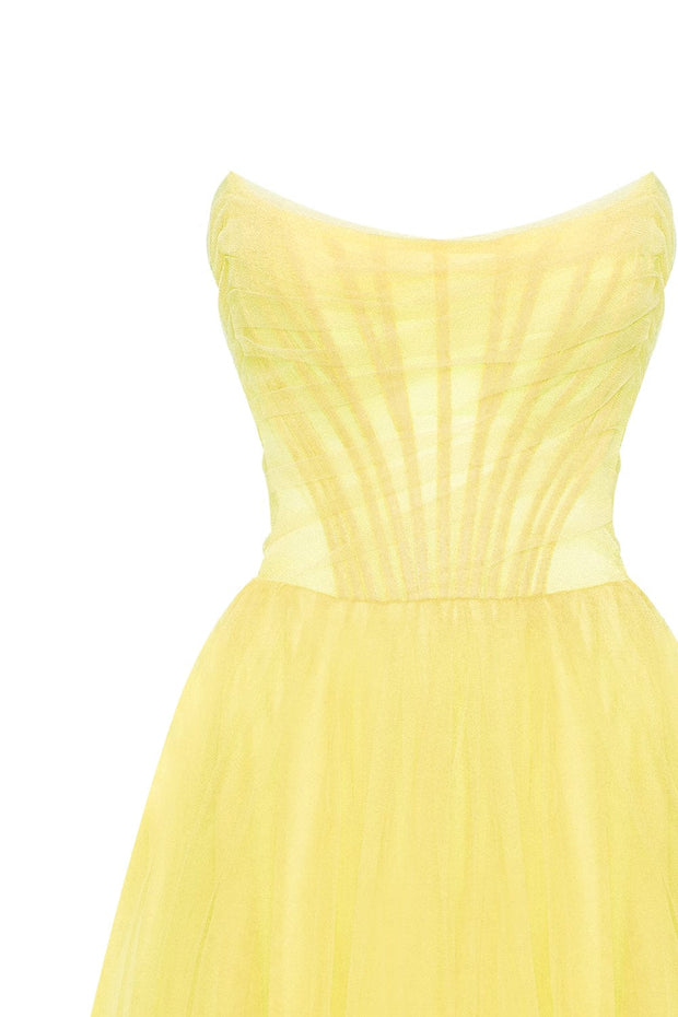 Bright Yellow tulle dress