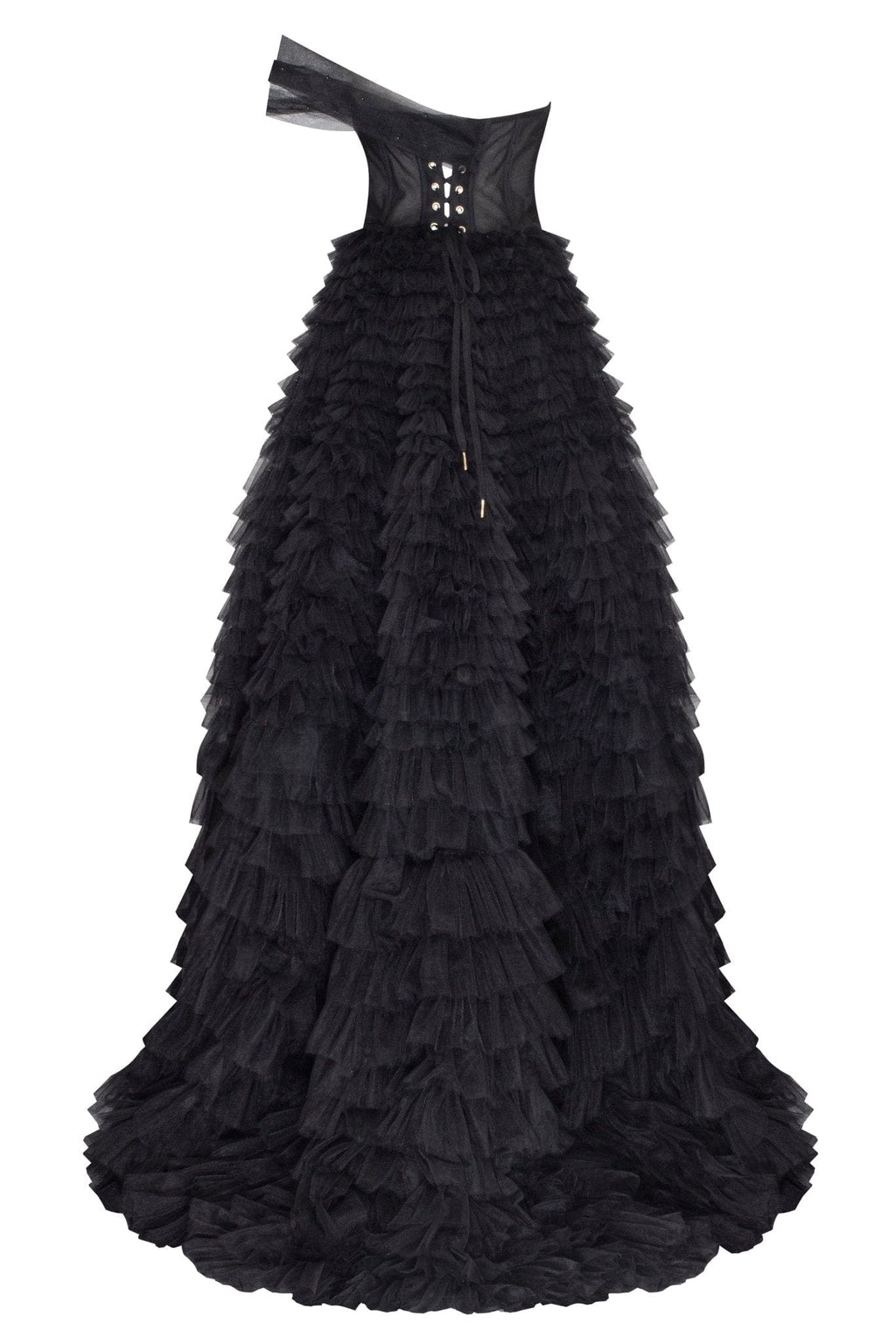 Black Strapless Puffy Midi Tulle Dress ➤➤ Milla Dresses - USA, Worldwide  delivery