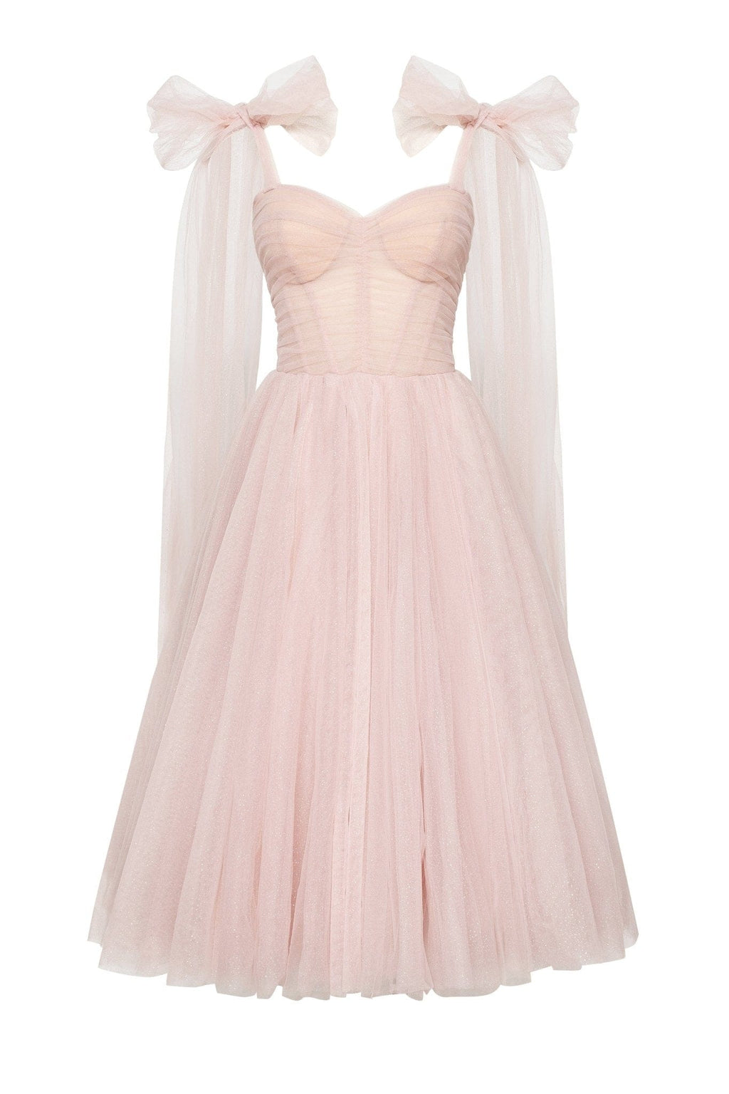 Misty Rose Ruffled Tulle - Dresses Midi delivery Milla Dress ➤➤ USA, Worldwide