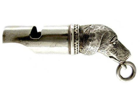 Antique Silver Dog Whistle