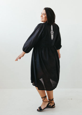 Buy Maori Dress - Black Smock Dress