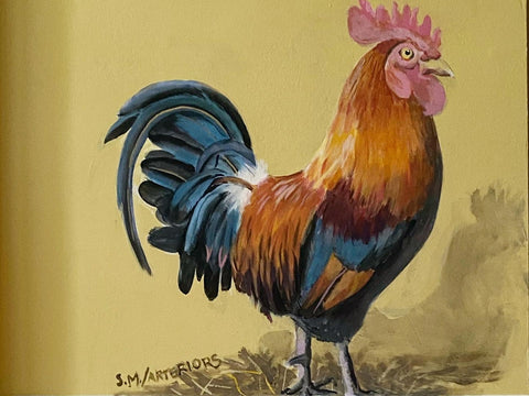 Custom Trompe L'oeil Rooster Painting Cohasset, MA