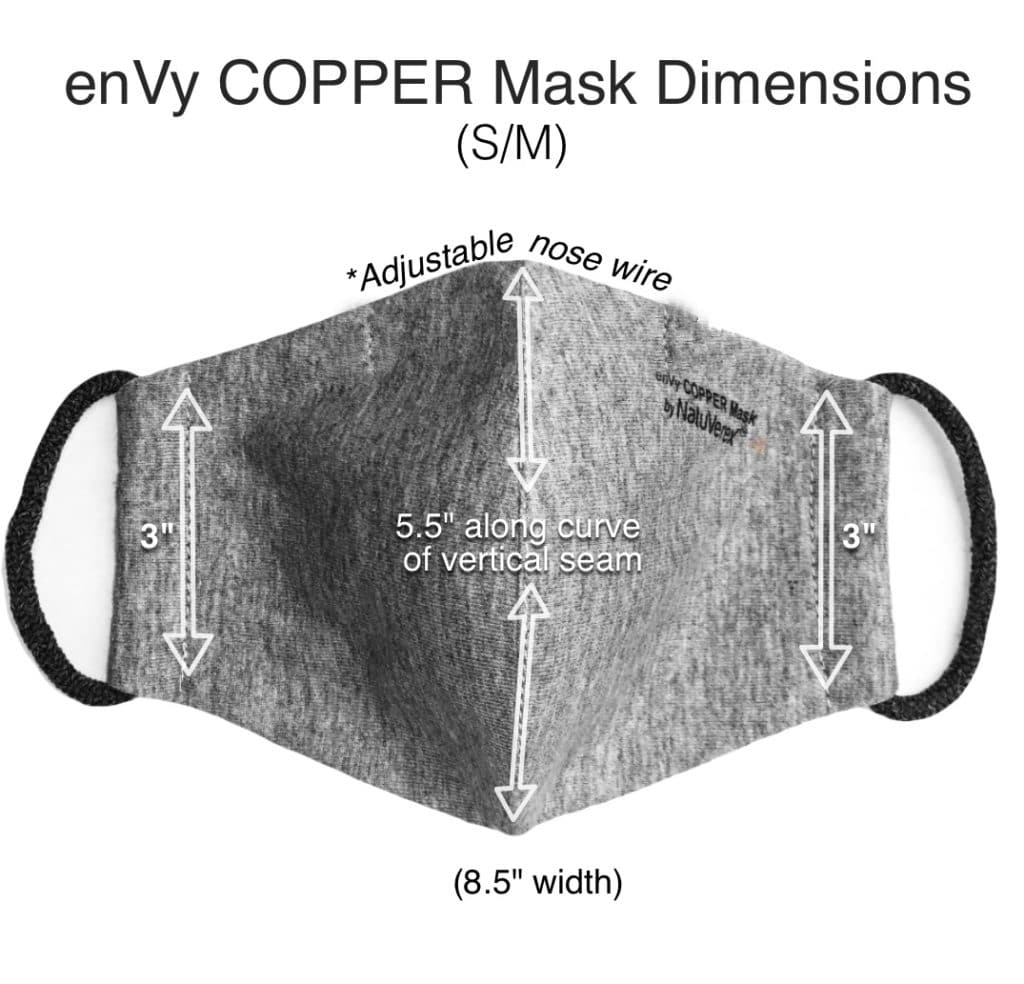 enVy COPPER infused Triple Layered Germ Killing Face Masks – The