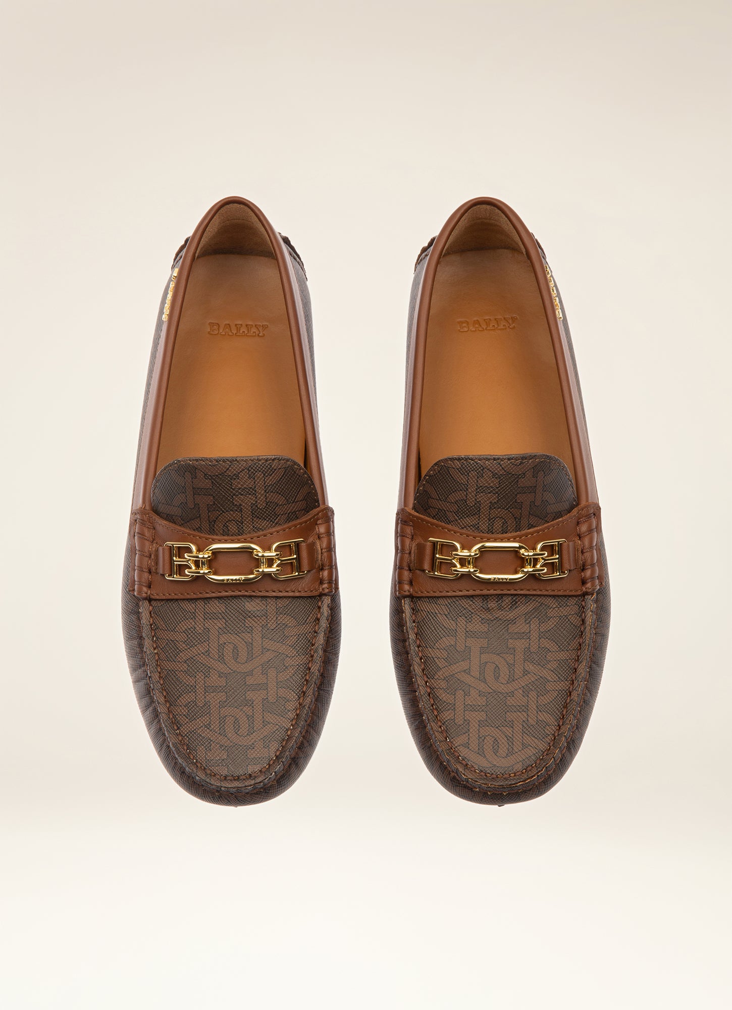 Bally Lezy monogram-print Loafers - Brown