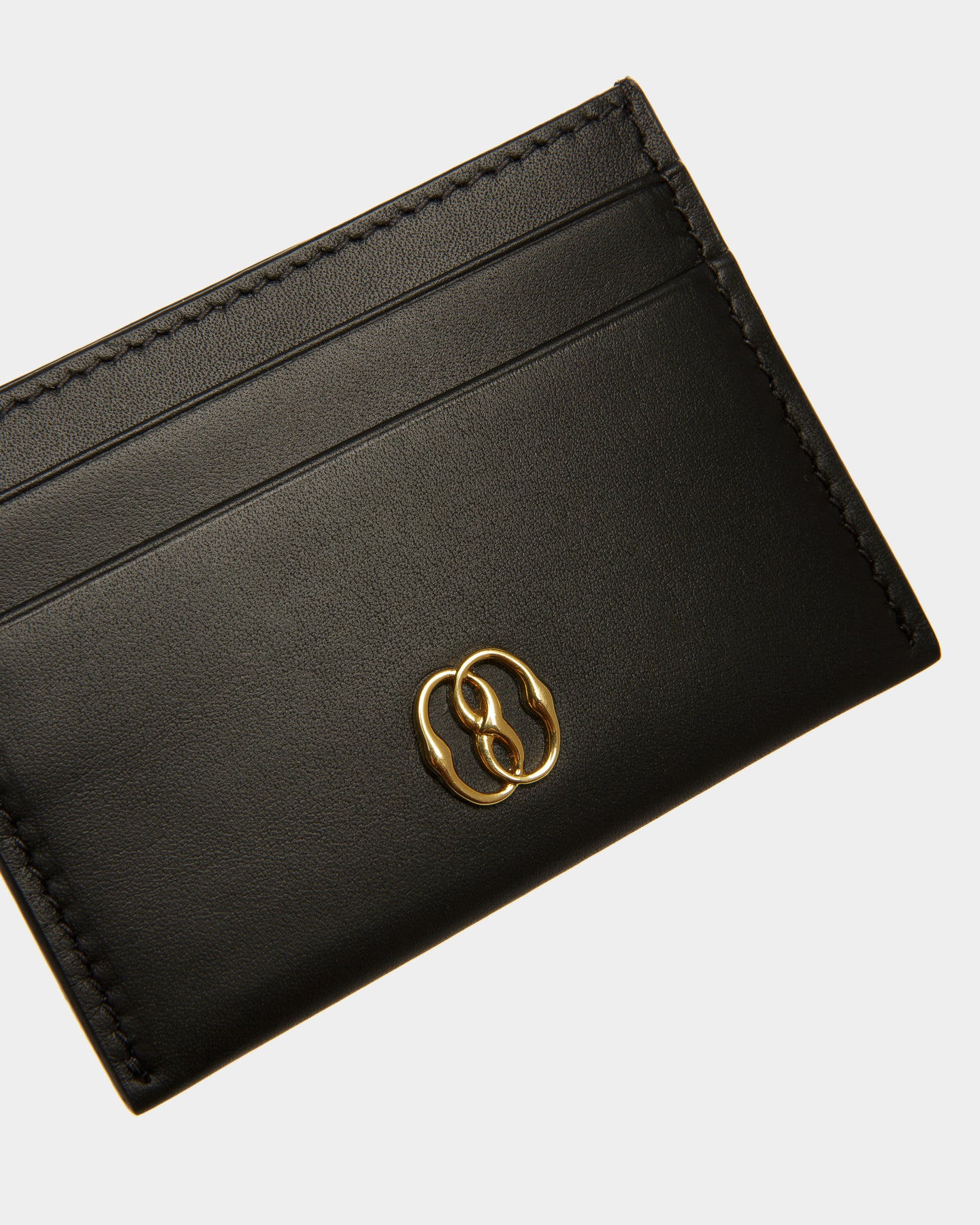 Gucci GG Marmont Card Case Money Clip Black Leather Gold W10cm x