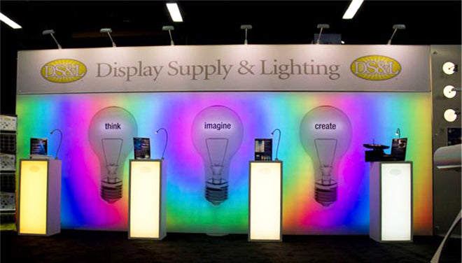 DS&L Trade show Booth 2012 illuminated in color led light
