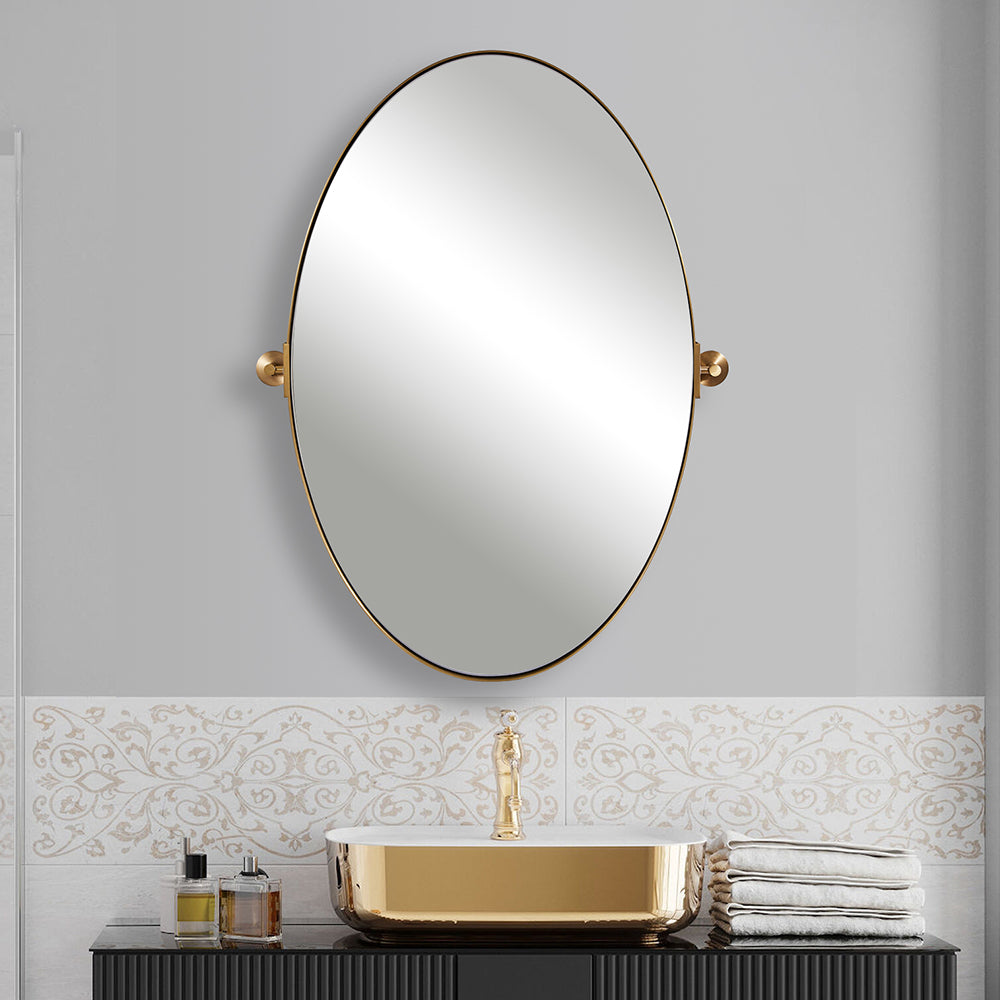 oval mirror pivot mirror bathroom mirror wall decor mirror